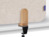 Legamaster ELEMENTS Akustik-Tischtrennwand 60x160cm beige mit Tischklammern