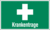 Rettungszeichen-Kombischild - Erste Hilfe, Krankentrage, Grün, 15 x 25 cm