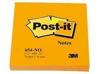 Post-it® Notes, 76 x 76 mm, Neon oranje (pak 6 x 100 vel)