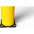 Bolardo de protección FLEX IMPACT, Ø 125 mm, altura 750 mm, amarillo, placa base de acero inoxidable.