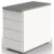 Anstellcontainer 4 Schubladen BxTxH 43x80x72-76cm mit Zentralschloss weiß/grafit