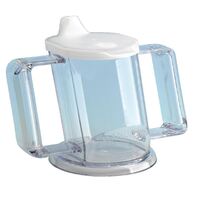 Able2 Handy Cup in Clear Plastic Enables Drinking without Tilting Head - 170g