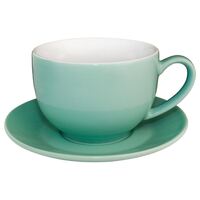 Olympia Cafe Cappuccino Cups in Aqua Made of Stoneware 340ml / 12oz