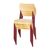 Bolero Cantina Side Chairs in Red - Wood Seat Pad & Backrest - 4 Pack - 470 mm