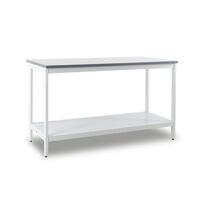Heavy duty mailroom benches - Basic bench with bottom shelf, H x D - 750 x 1800mm