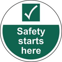 Floor Signs - site safety starts here