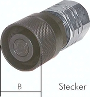 Exemplarische Darstellung: Flat-Face Schraubkupplungen mit Innengewinde unter Druck kuppelbar, Stecker