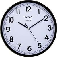 SECCO "Sweep second" falióra 30cm fekete színű (DFA028 / S TS9108-17)