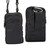 Tok, álló, vászon (univerzális, nyakba akasztható, övre fűzhető, karabiner, cipzár, 2 zseb, 5.7" méret) FEKETE [Sony Xperia 10 IV (XQ-CC72)]