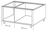 Offener Unterbau Serie 650, 1000x535x580