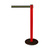 Barrier Post / Barrier Stand "Guide 28" | red black / yellow / black longitudinal stripes 2300 mm