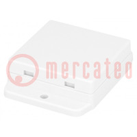 Enclosure: multipurpose; X: 50.4mm; Y: 50mm; Z: 17mm; ABS; white