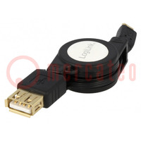 Kabel; OTG,USB 2.0; USB A-Buchse,Micro-USB-B-Stecker; 0,75m
