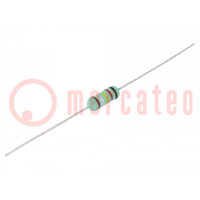 Resistor: wire-wound; THT; 240mΩ; 1W; ±1%; Ø3.5x10mm; 400ppm/°C