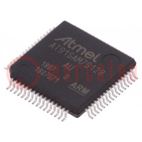 IC: microcontrollore ARM7TDMI; Flash: 128kx8bit; LQFP64; 32kBSRAM