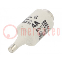 Fuse: fuse; gG; 4A; 500VAC; 500VDC; ceramic; DII; D