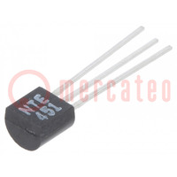 Transistor: N-JFET; unipolar; 25V; 20mA; 0,35W; TO92; Igt: 30mA