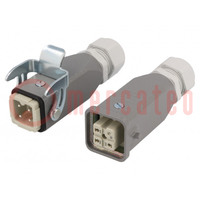 Connector: HDC; male + female; complete set,plug +plug; Han Kit