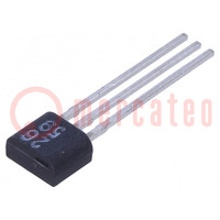 Transistor: NPN; bipolaire; 25V; 2A; 1W; TO92