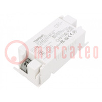 Power supply: switched-mode; LED; 25W; 27÷43VDC; 500mA; 198÷264VAC