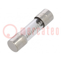Fuse: fuse; time-lag; 6.3A; 250VAC; cylindrical,glass; 5x20mm; 219
