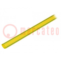 Heat shrink sleeve; glueless; 4: 1; 8mm; L: 1m; yellow-green