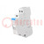 Relay: installation; monostable; NC + NO; Ucoil: 24VDC; 20A; IP20