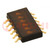 Switch: DIP-SWITCH; Poles number: 6; ON-OFF; 0.025A/24VDC; Pos: 2
