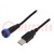 Adapter cable; USB A plug,USB B mini plug (sealed); 4.5m; IP68