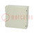 Enclosure: wall mounting; X: 320mm; Y: 320mm; Z: 150mm; NEO; grey