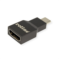 ROLINE Adapter USB type C - HDMI, Male/Female, grijs