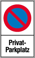 Modellbeispiel: Halteverbotsschild Privatparkplatz (Art. 41.5156)