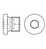 DIN 908 Verschlussschrauben mit Innensechskant u. Bund, zylindrisches Rohr-Gewinde 3/4" x 20, Messing blank