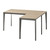 Hoekbureau Opale L 160 x D 160 cm essen met grijs onderstel