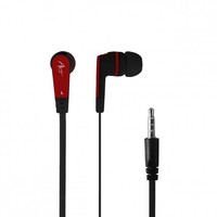 Słuchawki douszne z mikrofonem S2C czarno-czerwone smartphone/ Mp3/tablet