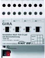 Schaltaktor KNX C-Last REG 4TE 4Ausg 16A 3680W Vor Ort-Handbedienung