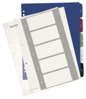 Plastikregister Style 1-5, bedruckbar, A4, PP, 5 Blatt, farbig