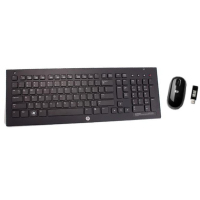 HP 628688-181 keyboard Mouse included RF Wireless AZERTY Belgian Black