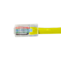 Videk Unbooted Cat6 UTP RJ45 to RJ45 Patch Cable Yellow 2Mtr