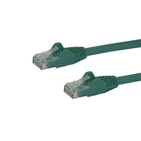 StarTech.com 1m CAT6 Ethernet Cable - Green CAT 6 Gigabit Ethernet Wire -650MHz 100W PoE RJ45 UTP Network/Patch Cord Snagless w/Strain Relief Fluke Tested/Wiring is UL Certified...