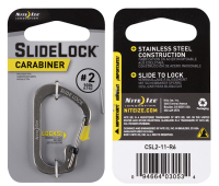 Nite Ize SlideLock Locking carabiner Offset-D Stainless steel 1 pc(s)