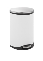 EKO - Europe Shell Step Bin 22+22L 44 l Rond Roestvrijstaal Roestvrijstaal, Wit