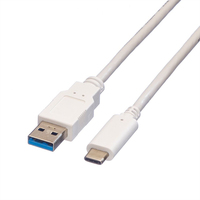 VALUE 11999011 USB-kabel 1 m USB 3.2 Gen 1 (3.1 Gen 1) USB A USB C Wit