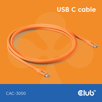 CLUB3D USB C cable orange