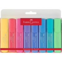 Faber-Castell 154609 szövegkiemelő 8 dB Kék, Világoskék, Világoszöld, Rózsaszín, Vörös, Türkizkék, Ibolya, Sárga Vésőhegyű