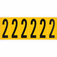 Brady 1550-2 self-adhesive label Rectangle Permanent Black, Yellow 6 pc(s)
