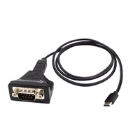 Brainboxes US-735 cambiador de género para cable USB-C RS232 Negro