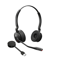 Jabra Engage 55 MS Stereo Headset Vezeték nélküli Fejpánt Iroda/telefonos ügyfélközpont USB A típus Fekete