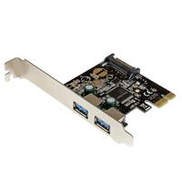 Carte Contrôleur PCI Express (PCI-E) vers Hub Interne 2 ports USB 3.0 - Alimentation SATA