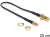 DeLOCK 88484 kabel koncentryczny RG-174 0,2 m SMA TS-9 Czarny
